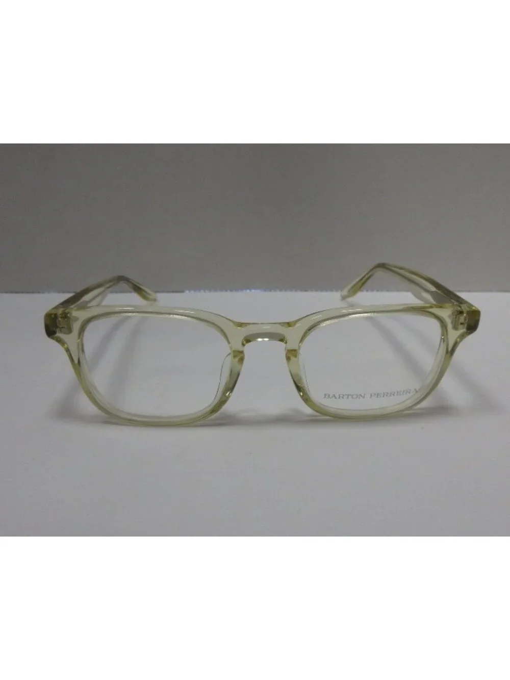 Barton Perreira Eyeglasses White Neville Rectangular 48-21-143 NEW